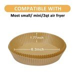 Mini Air Fryer Parchment Paper Liners - 200 Pcs