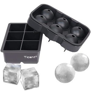Silicone Ice Cube Trays Set for Whiskey Drinks