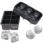 Silicone Ice Cube Trays Set for Whiskey Drinks