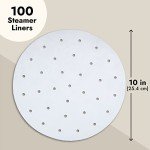100 Pack 10-Inch Air Fryer Liner Sheets