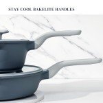 Ceramic Nonstick Saucepan with Lid, 2 Quart