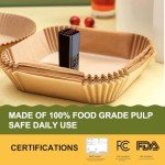 2 Qt Disposable Air Fryer Liners - Set of 50