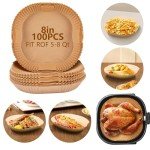 Air Fryer Liners, 100 Pcs Non-Stick Paper
