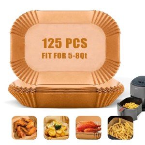 125 PCS Non-Stick Air Fryer Liners - 8 Inch