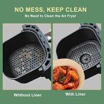 Biodegradable Air Fryer Paper Liners - 100 Pcs