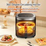 6-in-1 Digital Glass Air Fryer, 4.5 QT
