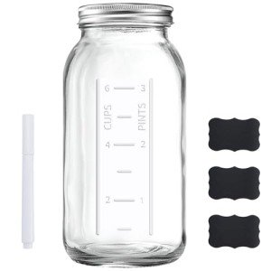 64 OZ Wide Mouth Mason Jar with Lid