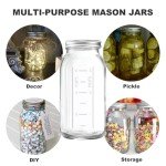 64 OZ Wide Mouth Mason Jar with Lid