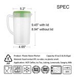 BPA-Free 81oz Multi-Use Water Pitcher - Green