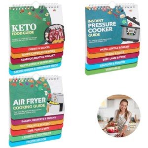 Keto Air Fryer Cheat Sheet Magnets - 3 Pack