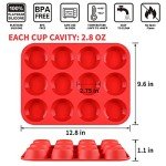 Non-Stick Silicone Mold for 12 Muffins