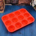 Non-Stick Silicone Mold for 12 Muffins