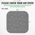 Reusable Air Fryer Liners with Recipes - 7 Inch