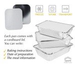 55-Pack Disposable Foil Containers with Lids