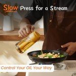 16oz Olive Oil Dispenser & Sprayer for Cooking