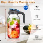 3-Pack 2 Quart Glass Pitchers with Pour Spout