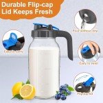 3-Pack 2 Quart Glass Pitchers with Pour Spout