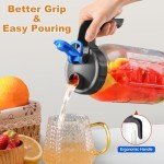 3-Pack 2 Quart Glass Pitchers with Pour Spout