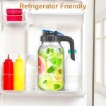 3-Pack 2 Quart Glass Pitchers with Pour Spout