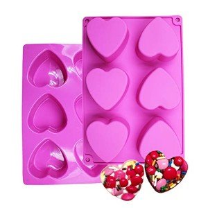 Heart-Shaped Silicone Molds for Baking and Candy