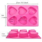 Heart-Shaped Silicone Molds for Baking and Candy