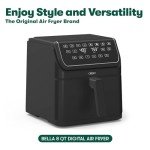 Bella 8 Qt Digital Air Fryer with TurboCrisp