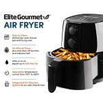 Elite Gourmet Digital Hot Air Fryer, 4 Quart