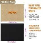 Unbleached Air Fryer Parchment Paper Liners - 100 Pack