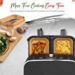 J.Zing 100 Pack Non-Stick Air Fryer Liners