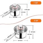 TeamFar Stainless Steel Tri-ply Saucepan Set