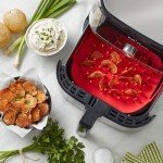 Red Silicone Air Fryer Tray - Non-Stick & Reusable
