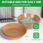 125 PCS Round Non-Stick Air Fryer Liners
