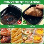 125 PCS Round Non-Stick Air Fryer Liners