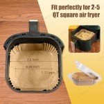 Square Air Fryer Parchment Paper Liners - 150 Pack