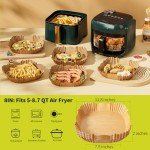 100 PCS Air Fryer Paper Liners - 8 Inch