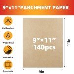 Air Fryer Parchment Paper Squares - 140 Sheets