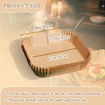 100pcs Square Air Fryer Liners - Nonstick Parchment