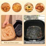 100pcs Square Air Fryer Liners - Nonstick Parchment