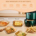 100pcs Square Air Fryer Liners - Nonstick Parchment