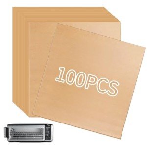 BRIKINTE 100 Pcs Air Fryer Parchment Paper Sheets