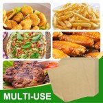BRIKINTE 100 Pcs Air Fryer Parchment Paper Sheets