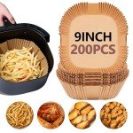 UBeesize 9-Inch Non-Stick Air Fryer Paper Liners