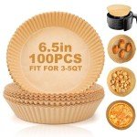 100 PCS Round Air Fryer Disposable Paper Liners