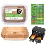 125PCS Rectangle Air Fryer Liners - Disposable Parchment