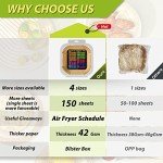 Square Air Fryer Paper Liners, 150PCS 10 Inch