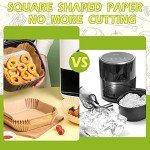 Square Air Fryer Paper Liners, 150PCS 10 Inch