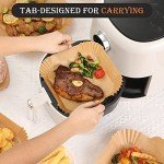 120 PCS Square Air Fryer Paper Liners, 8-inch