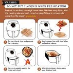120 PCS Square Air Fryer Paper Liners, 8-inch