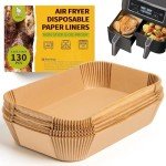 Katbite 130PCS Air Fryer Disposable Liners, 8.6x5.5