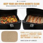 Unbleached Air Fryer Liners - 100 Pre-Cut Sheets